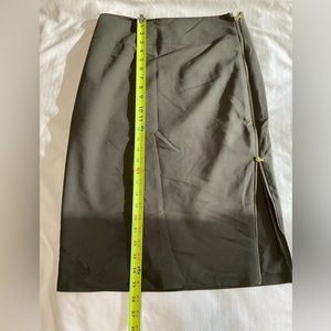 LAST CHANCE Express Green Gold Zipper Pencil Skirt